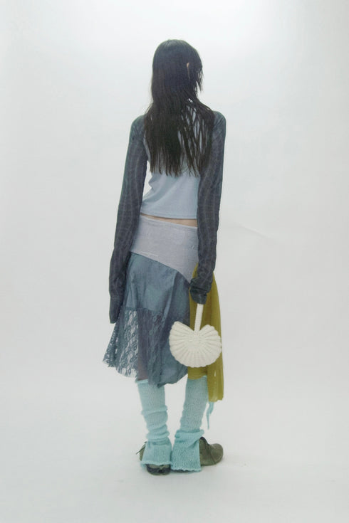 SPELL WAVE RAGLAN LONG SLEEVE TEE -LIGHT BLUE × CHARCOAL-