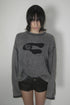 【RESTOCK】CUT-OUT LOGO WAFFLE TOPS -CHARCOAL-