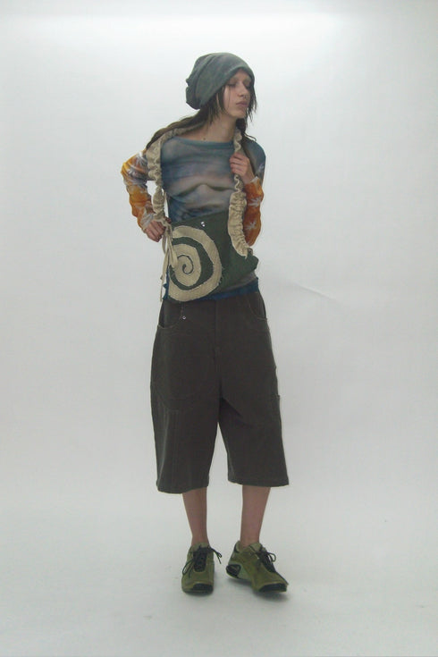 【PRE-ORDER】CERAGiGi × Cycle SPIRAL SHOULDER BAG -MOSS GREEN-