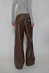 VEGAN LETHER WIDE PANTS