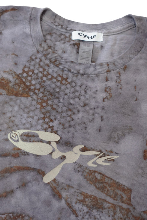 【RESTOCK】MISAKI USHIOZU × Cycle IRON RUST-DYEING LONG SLEEVE TEE -GRAYISH PURPLE- *Last1