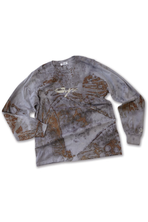 【RESTOCK】MISAKI USHIOZU × Cycle IRON RUST-DYEING LONG SLEEVE TEE -GRAYISH PURPLE- *Last1