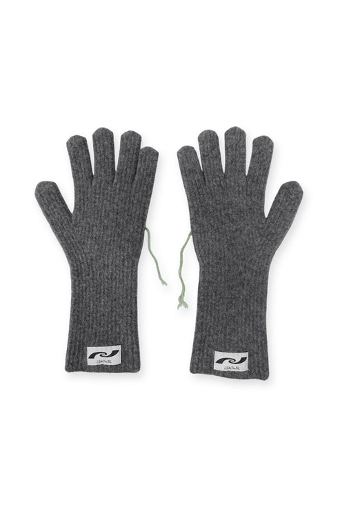 SPIRAL STAR KNIT GLOVES -CHARCOAL-