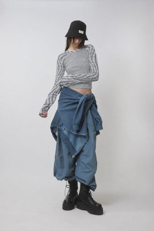 SPELL WAVE RAGLAN LONG SLEEVE TEE -ASH GRAY × GRAY-