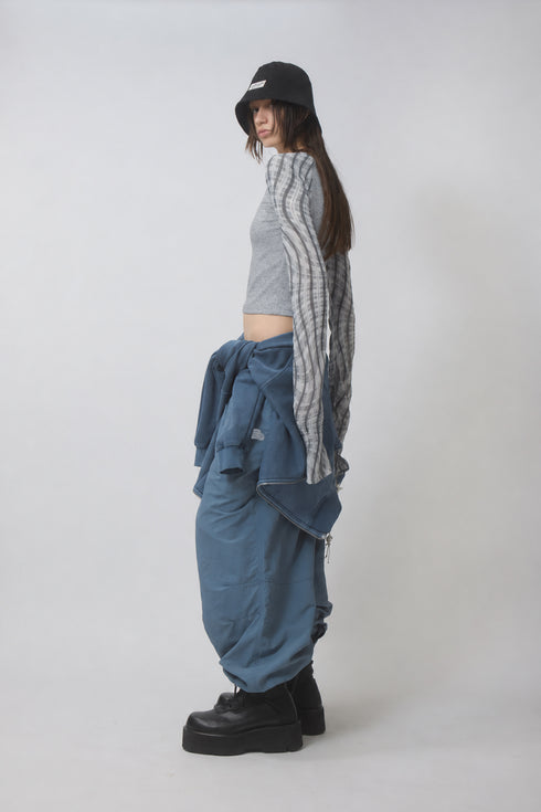 SPELL WAVE RAGLAN LONG SLEEVE TEE -ASH GRAY × GRAY-