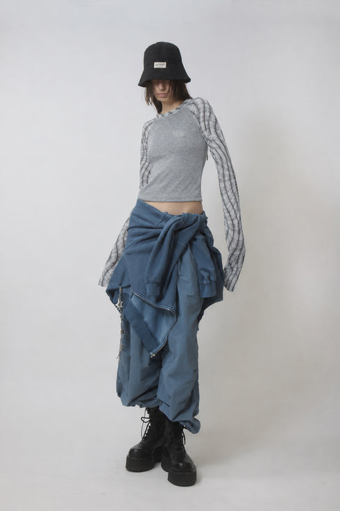SPELL WAVE RAGLAN LONG SLEEVE TEE -ASH GRAY × GRAY-