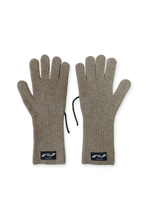 SPIRAL STAR KNIT GLOVES -BEIGE-