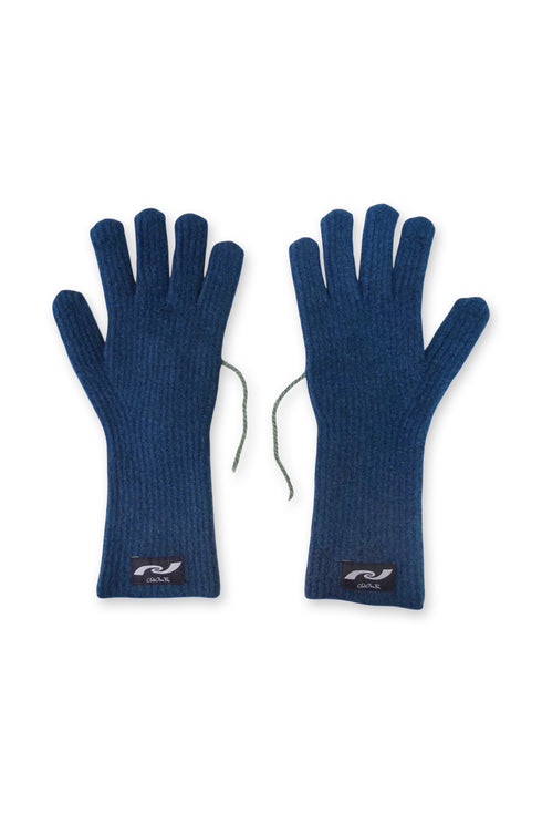 SPIRAL STAR KNIT GLOVES -DARK BLUE-