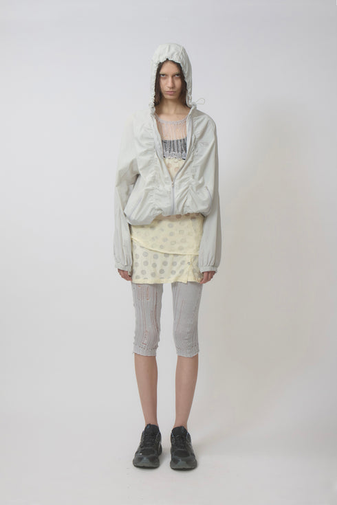 【PRE-ORDER】NYLON GATHERED WINDBREAKER -IVORY-