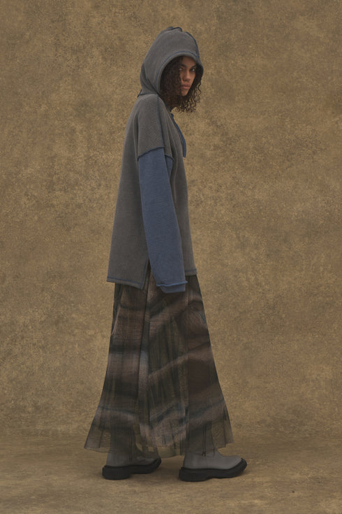 【RESTOCK】Scent × Cycle MESH MAXI DRESS -SILVER DENIM- *Last1