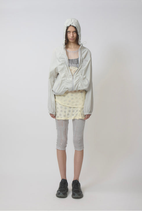 【PRE-ORDER】NYLON GATHERED WINDBREAKER -IVORY-