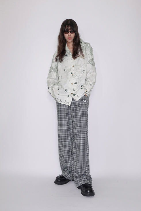 Mayte × Cycle DRAWING SHIRT "starsstarsstars" -IVORY- *Last1