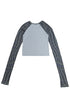 SPELL WAVE RAGLAN LONG SLEEVE TEE -LIGHT BLUE × CHARCOAL-