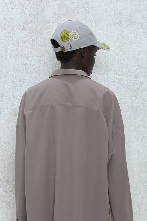 SPIRAL EMBROIDERY CAP -GRAY-