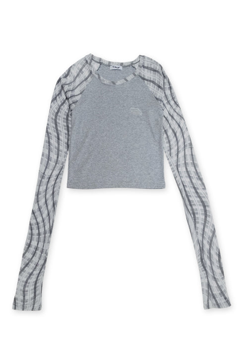 SPELL WAVE RAGLAN LONG SLEEVE TEE -ASH GRAY × GRAY-