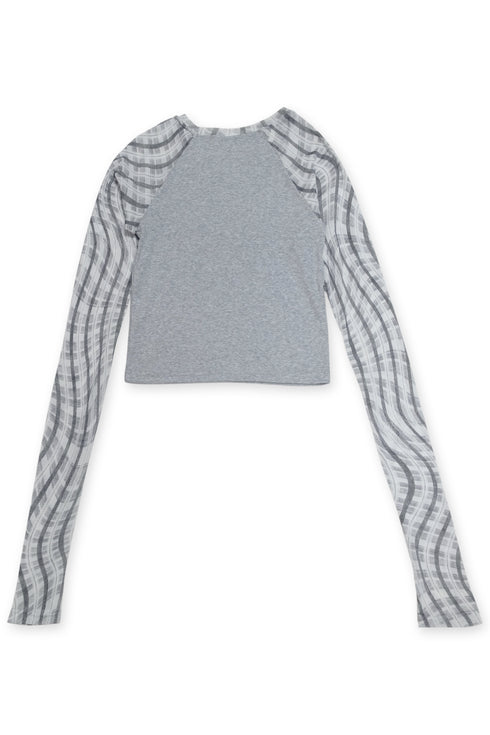 SPELL WAVE RAGLAN LONG SLEEVE TEE -ASH GRAY × GRAY-