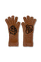 SPIRAL FLUFFY GLOVES -CAMEL- *Last1
