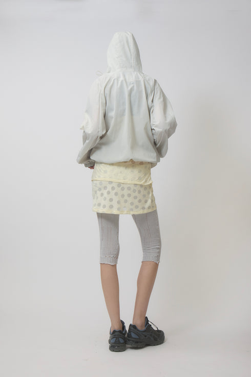 【PRE-ORDER】NYLON GATHERED WINDBREAKER -IVORY-