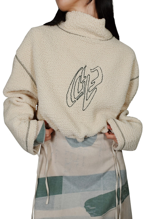 ECO BOA CROPPED TOPS -IVORY-