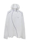 WAFFLE HOODED TOP -WHITE-