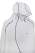 WAFFLE HOODED TOP -WHITE-