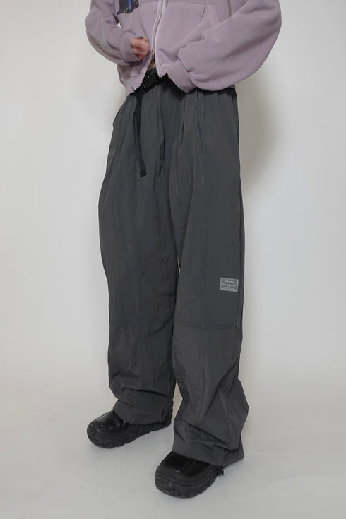 NYLON BUCKLE PANTS -CHARCOAL-