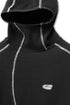 WAFFLE HOODED TOP -BLACK-