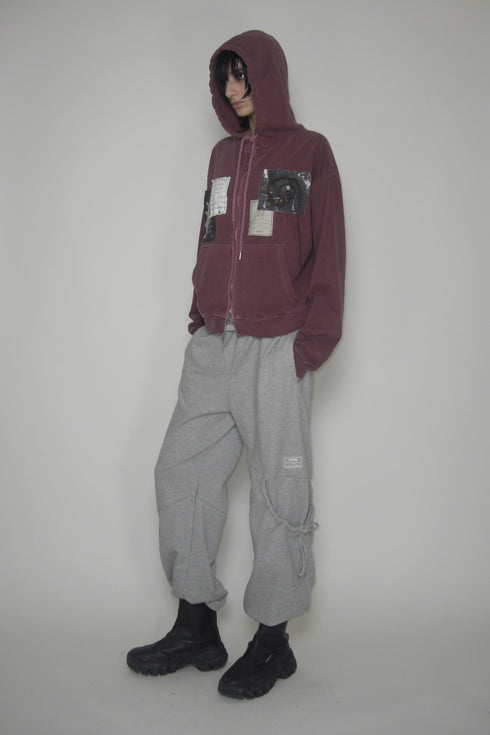 【RESTOCK】DRAWSTRING PANEL SWEAT PANTS -GRAY- *Last1