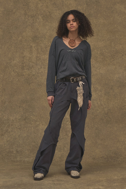 【RESTOCK】REFLECTOR LOGO HOODIE -CHARCOAL- *Last1