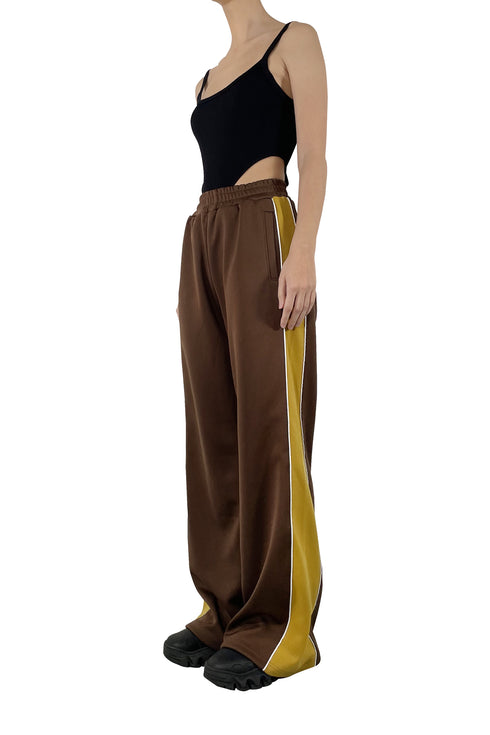 CYCLE LINE JERSEY PANTS -BROWN-