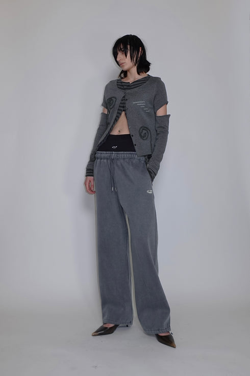 LOGO WASHED SWEAT PANTS -GRAYISH BLUE- *Last1