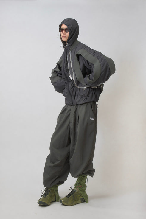 CIRCLE RIB WASHED MA-1 -CHARCOAL×KHAKI- *Last1