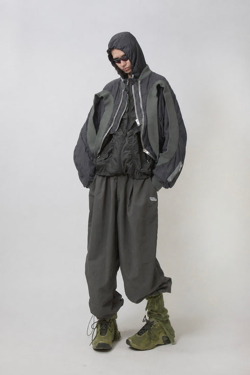 CIRCLE RIB WASHED MA-1 -CHARCOAL×KHAKI- *Last1