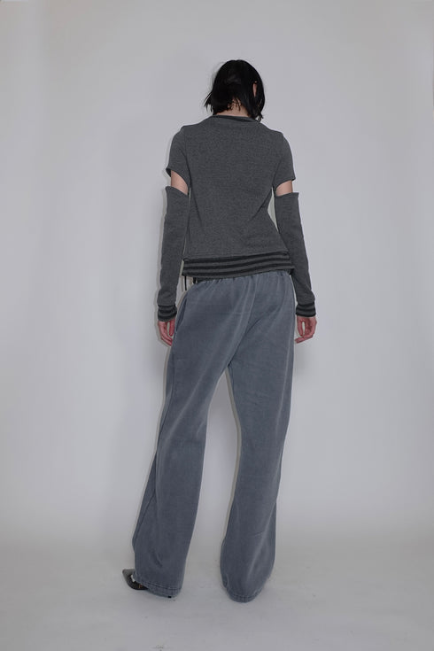 LOGO WASHED SWEAT PANTS -GRAYISH BLUE- *Last1