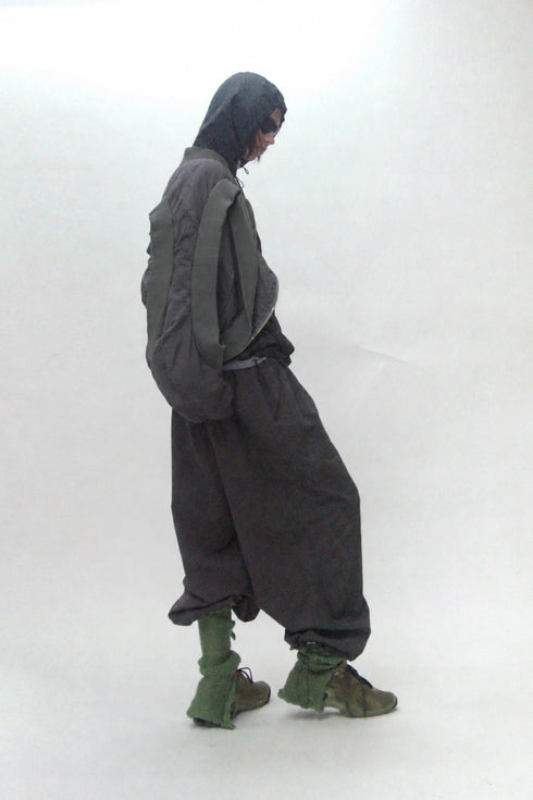 CIRCLE RIB WASHED MA-1 -CHARCOAL×KHAKI- *Last1
