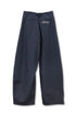 NYLON WIDE CURVED PANTS -NAVY-