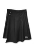 SPIRAL BUTTON ASYMMETRY WRAP SKIRT -BLACK- *Last1