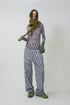 SPELL WAVE PLAID SECOND SKIN TOPS -WHITE x LIGHT PURPLE MIX-