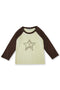 FEUERGOD × Cycle STAR RAGLAN TEE -LIGHT YELLOW × BROWN-