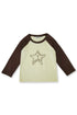 FEUERGOD × Cycle STAR RAGLAN TEE -LIGHT YELLOW × BROWN-