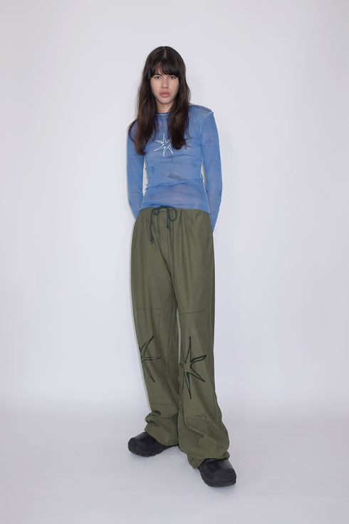 Mayte × Cycle ECHO STAR PANTS -KHAKI- *Last1