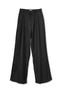 WIDE TUCK TROUSERS -BLACK-