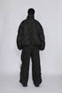GATHERED BACK DOWN JACKET -BLACK-
