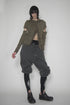 PATCHWORK LAYERED CARDIGAN -KHAKI- *Last1