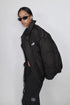 GATHERED BACK DOWN JACKET -BLACK-