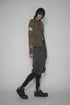 PATCHWORK LAYERED CARDIGAN -KHAKI- *Last1