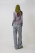 SPELL WAVE PLAID SECOND SKIN TOPS -WHITE x LIGHT PURPLE MIX-