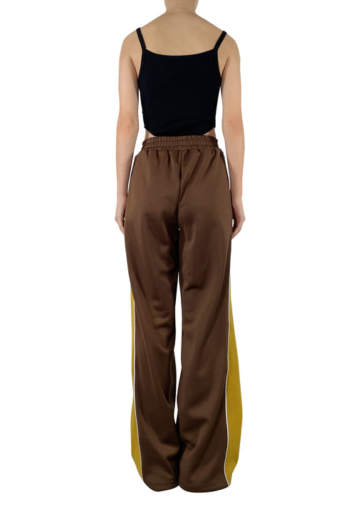 CYCLE LINE JERSEY PANTS -BROWN-