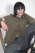 PATCHWORK LAYERED CARDIGAN -KHAKI- *Last1