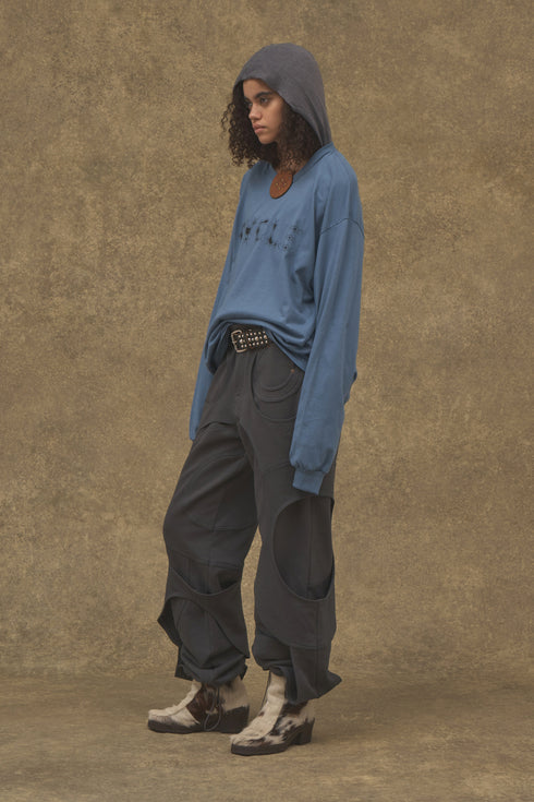 【RESTOCK】WESTERN LOGO LONG SLEEVE TEE -BLUE- *Last1